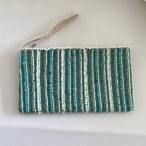 Beaded Zip Clutch